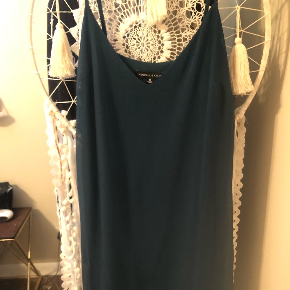 Kendall & Kylie teal mid dress